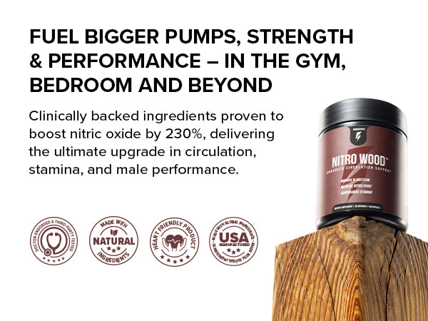 Nitro Wood: Advanced Nitric Oxide Booster & Circulation Support – 60 Capsules