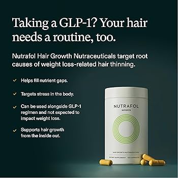 Nutrafol Women Hair Growth Supplement | Clinically Proven for Thicker Hair – 120 Capsules