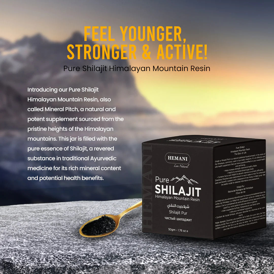 Pure Himalayan Shilajit Resin | 100% Natural & Organic Gold Grade Energy Booster