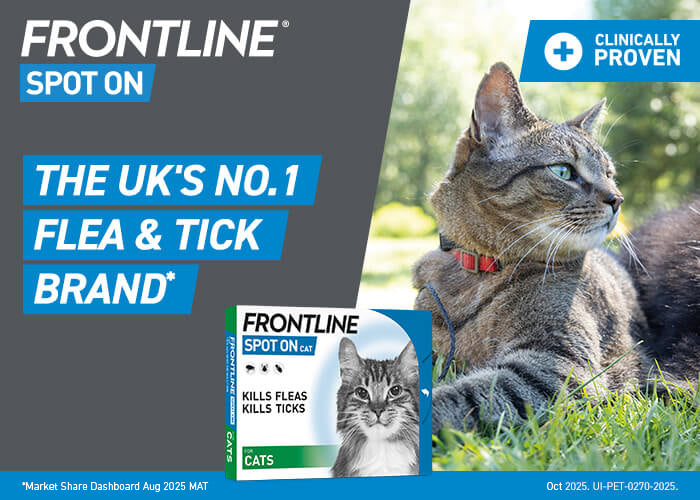 Frontline Spot On for Cats | Fast-Acting Flea, Tick & Lice Treatment – 6 Pipettes