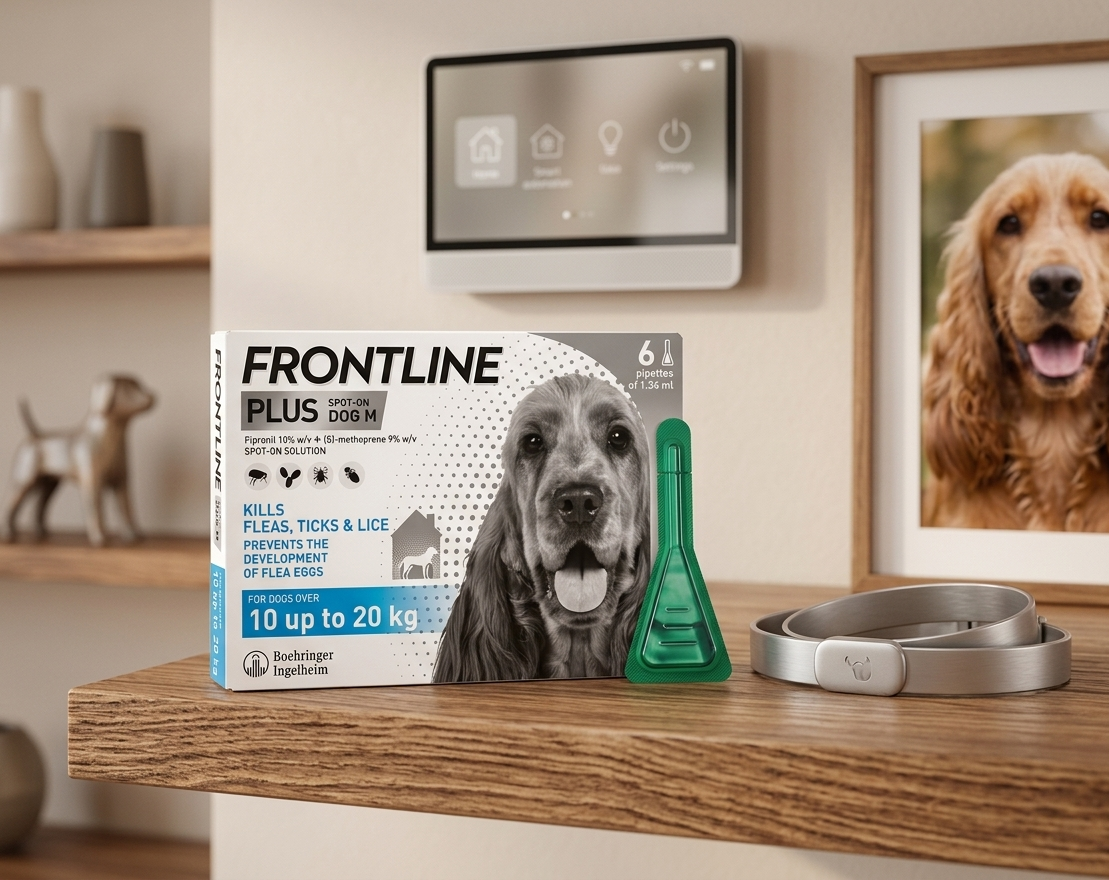 FRONTLINE Plus Flea & Tick Treatment for Medium Dogs - 6 Pipettes