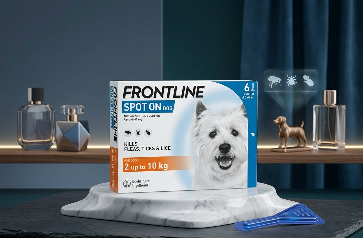 FRONTLINE Spot On Flea & Tick Treatment for Small Dog (2-10kg) 6 Pipettes