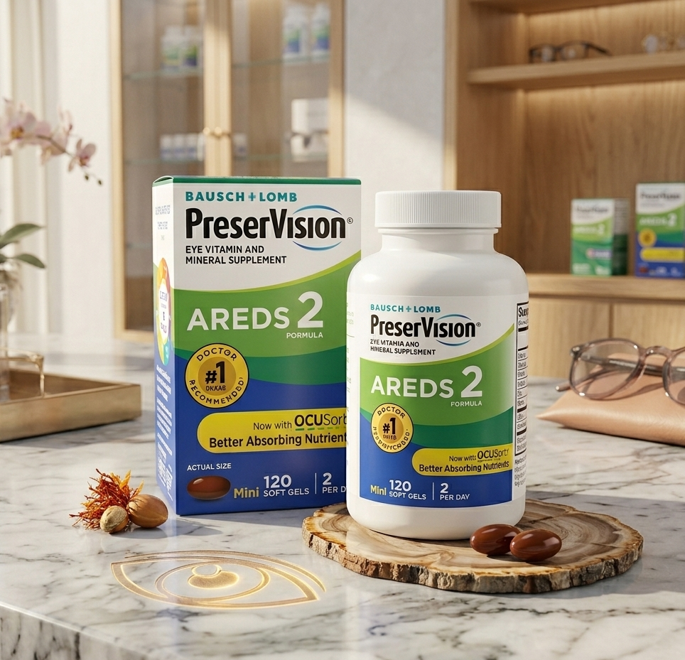 PreserVision AREDS 2 Eye Vitamin & Mineral Supplement – 120 Mini Soft Gels