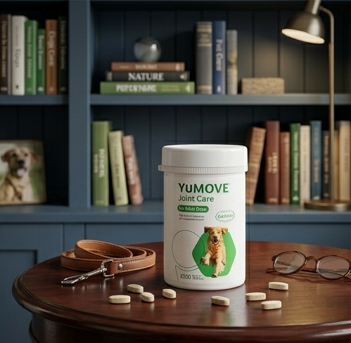 YuMOVE Joint Supplement for Dogs, Essential Dog Hip and Joint Aid, for Stiff Adult Dogs with Glucosamine, Chondroitin & Green Lipped Mussel, Aged 6 to 8 Years, 300 Tablets