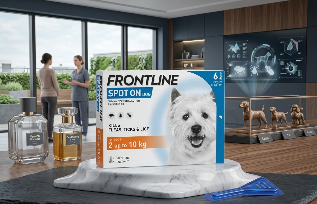 FRONTLINE Spot On Flea & Tick Treatment for Small Dog (2-10kg) 6 Pipettes