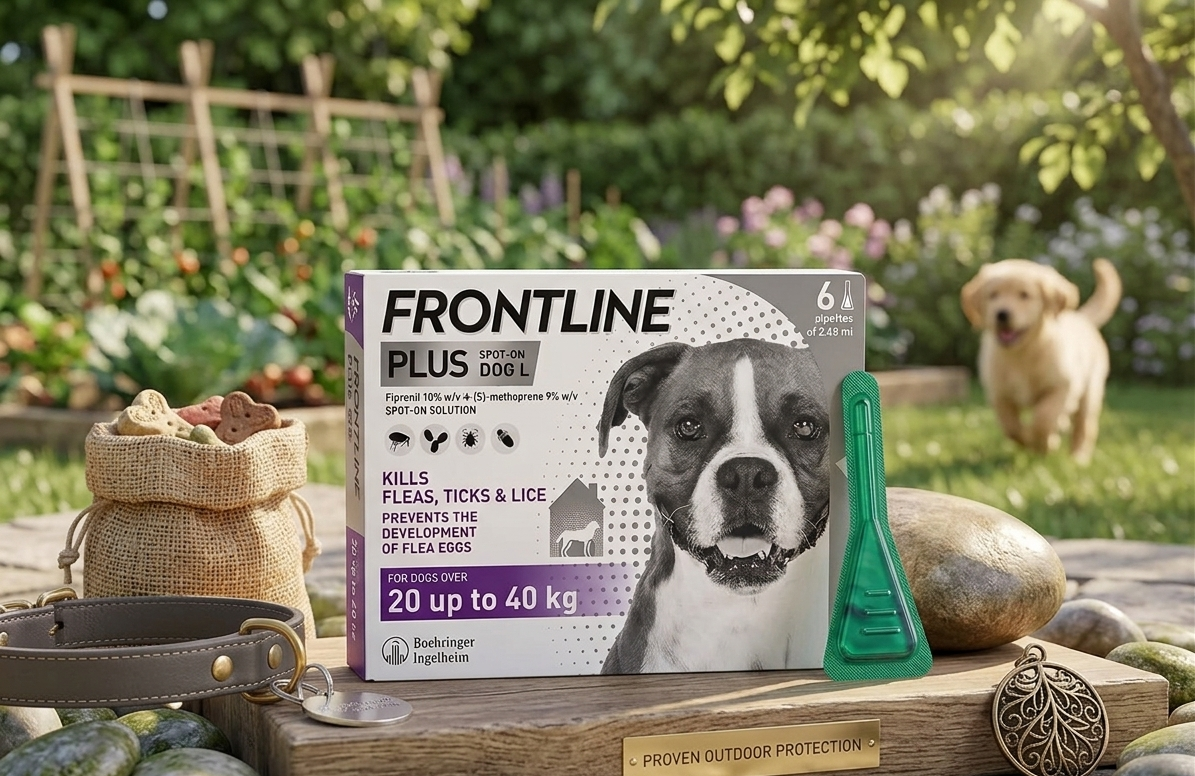 FRONTLINE Plus Flea & Tick Treatment for Large Dogs - 6 Pipettes